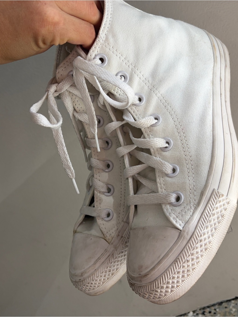 Converse White High-Top Canvas Sneakers - Women's